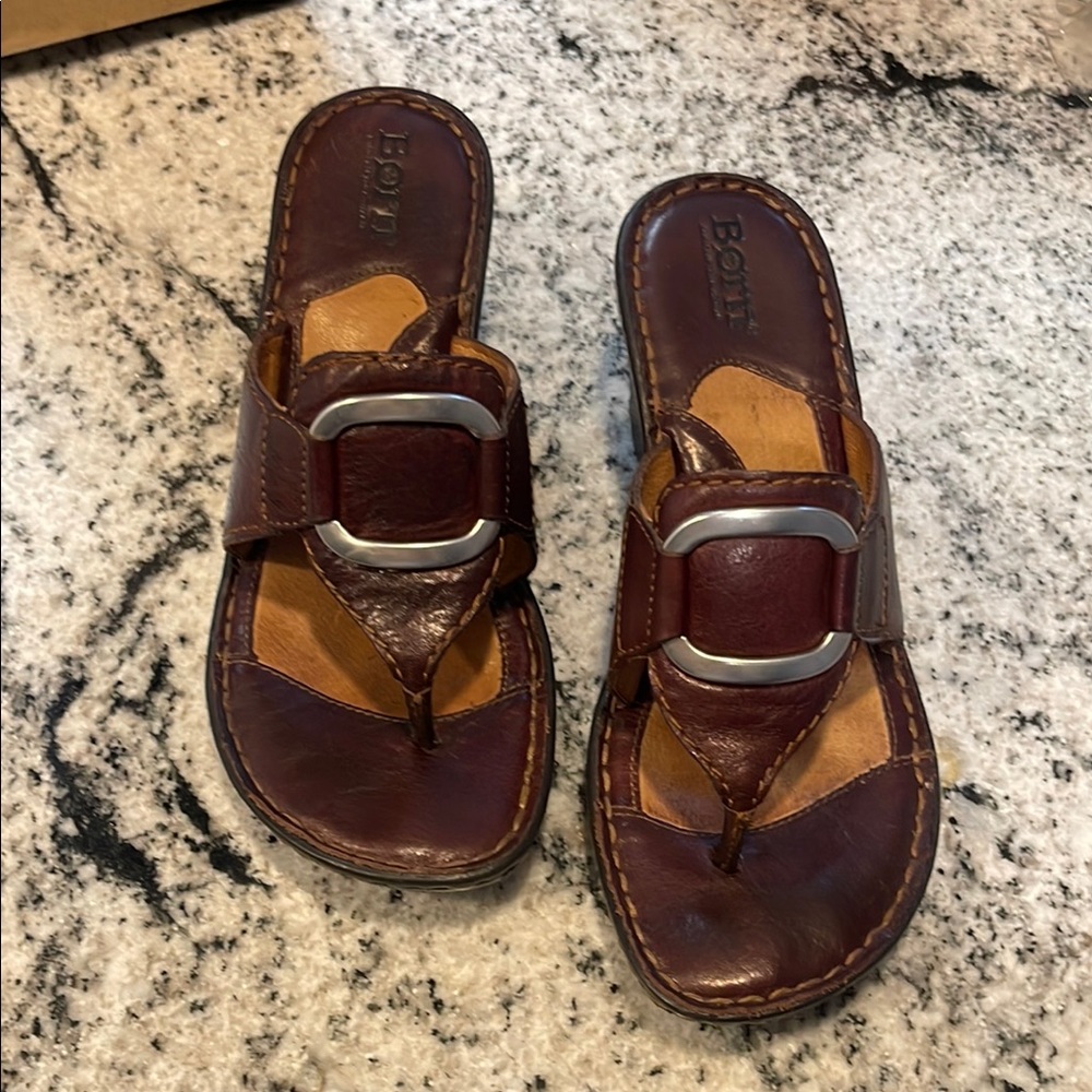Women's Brown Leather Sandals